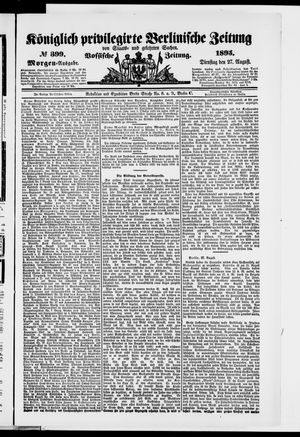 Königlich privilegirte Berlinische Zeitung von Staats- und gelehrten Sachen vom 27.08.1895