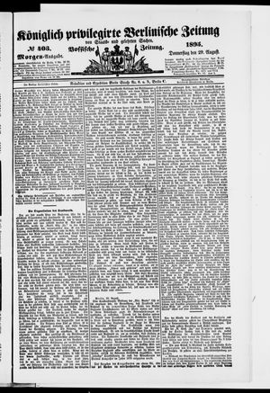 Königlich privilegirte Berlinische Zeitung von Staats- und gelehrten Sachen vom 29.08.1895