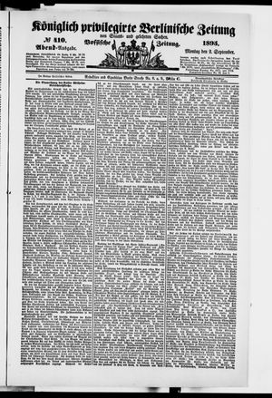 Königlich privilegirte Berlinische Zeitung von Staats- und gelehrten Sachen vom 02.09.1895