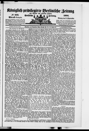 Königlich privilegirte Berlinische Zeitung von Staats- und gelehrten Sachen vom 09.09.1895