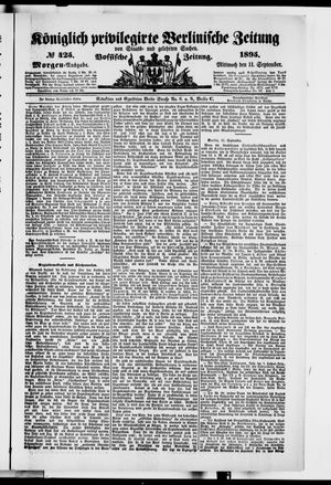 Königlich privilegirte Berlinische Zeitung von Staats- und gelehrten Sachen vom 11.09.1895