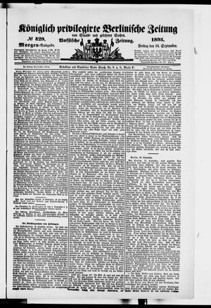 Königlich privilegirte Berlinische Zeitung von Staats- und gelehrten Sachen vom 13.09.1895