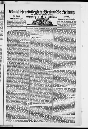 Königlich privilegirte Berlinische Zeitung von Staats- und gelehrten Sachen vom 16.09.1895