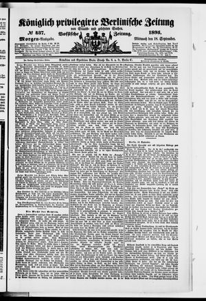 Königlich privilegirte Berlinische Zeitung von Staats- und gelehrten Sachen vom 18.09.1895