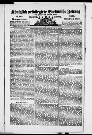 Königlich privilegirte Berlinische Zeitung von Staats- und gelehrten Sachen vom 02.10.1895