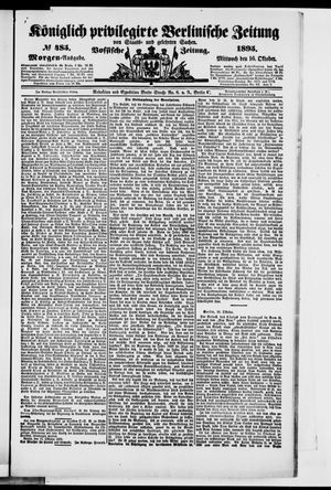 Königlich privilegirte Berlinische Zeitung von Staats- und gelehrten Sachen vom 16.10.1895