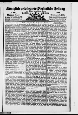 Königlich privilegirte Berlinische Zeitung von Staats- und gelehrten Sachen vom 17.10.1895