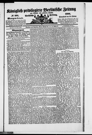 Königlich privilegirte Berlinische Zeitung von Staats- und gelehrten Sachen vom 19.10.1895