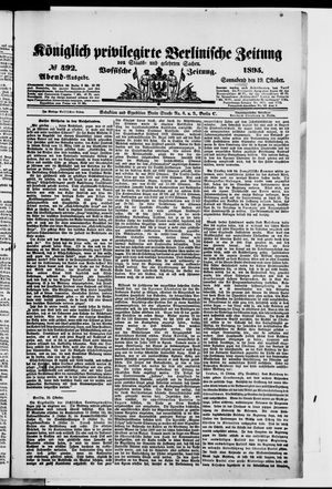 Königlich privilegirte Berlinische Zeitung von Staats- und gelehrten Sachen vom 19.10.1895