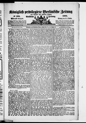 Königlich privilegirte Berlinische Zeitung von Staats- und gelehrten Sachen vom 21.10.1895
