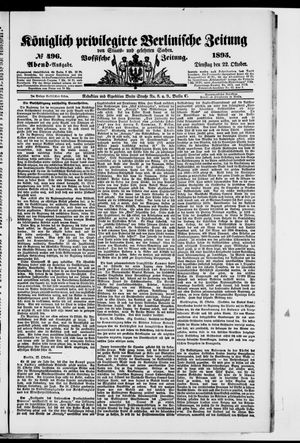 Königlich privilegirte Berlinische Zeitung von Staats- und gelehrten Sachen vom 22.10.1895