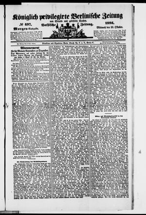 Königlich privilegirte Berlinische Zeitung von Staats- und gelehrten Sachen vom 23.10.1895