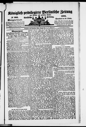 Königlich privilegirte Berlinische Zeitung von Staats- und gelehrten Sachen vom 26.10.1895