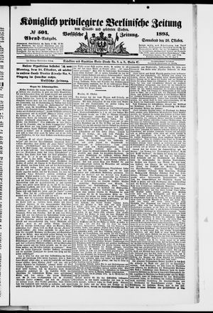 Königlich privilegirte Berlinische Zeitung von Staats- und gelehrten Sachen vom 26.10.1895