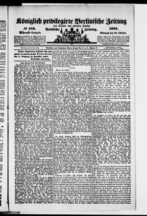 Königlich privilegirte Berlinische Zeitung von Staats- und gelehrten Sachen vom 30.10.1895
