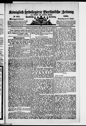 Königlich privilegirte Berlinische Zeitung von Staats- und gelehrten Sachen vom 31.10.1895