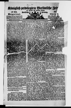 Königlich privilegirte Berlinische Zeitung von Staats- und gelehrten Sachen vom 01.11.1895