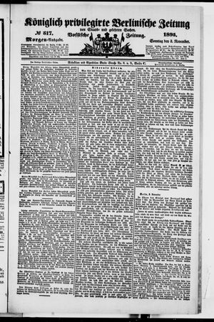 Königlich privilegirte Berlinische Zeitung von Staats- und gelehrten Sachen vom 03.11.1895