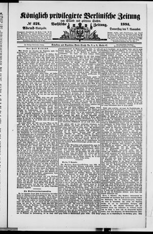 Königlich privilegirte Berlinische Zeitung von Staats- und gelehrten Sachen vom 07.11.1895