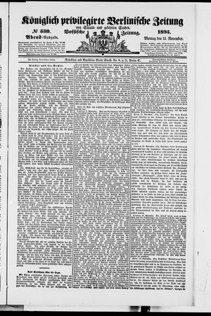 Königlich privilegirte Berlinische Zeitung von Staats- und gelehrten Sachen vom 11.11.1895