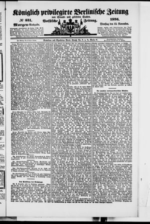 Königlich privilegirte Berlinische Zeitung von Staats- und gelehrten Sachen vom 12.11.1895