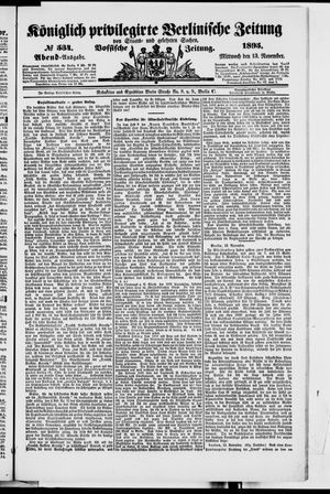 Königlich privilegirte Berlinische Zeitung von Staats- und gelehrten Sachen vom 13.11.1895