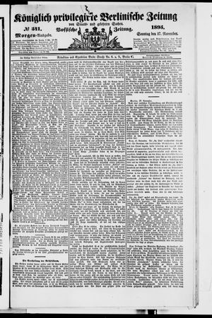 Königlich privilegirte Berlinische Zeitung von Staats- und gelehrten Sachen vom 17.11.1895