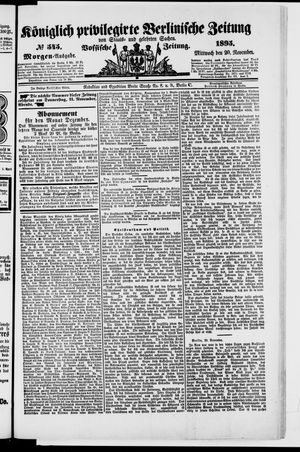 Königlich privilegirte Berlinische Zeitung von Staats- und gelehrten Sachen vom 20.11.1895