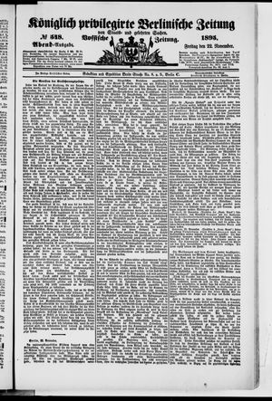Königlich privilegirte Berlinische Zeitung von Staats- und gelehrten Sachen vom 22.11.1895
