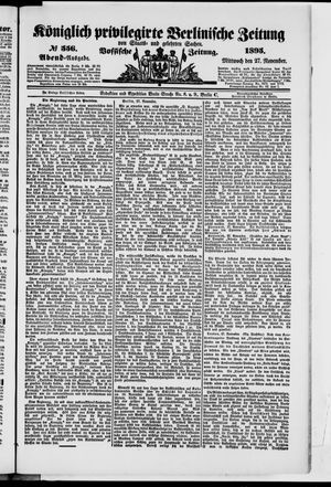Königlich privilegirte Berlinische Zeitung von Staats- und gelehrten Sachen vom 27.11.1895