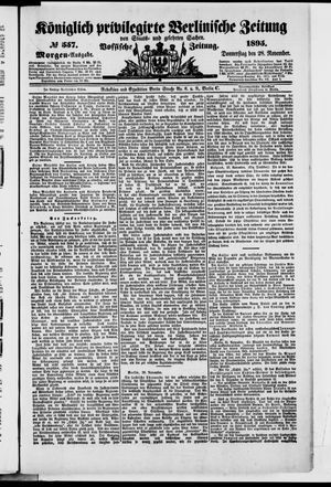 Königlich privilegirte Berlinische Zeitung von Staats- und gelehrten Sachen vom 28.11.1895
