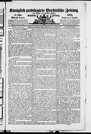 Königlich privilegirte Berlinische Zeitung von Staats- und gelehrten Sachen vom 03.12.1895