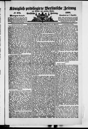 Königlich privilegirte Berlinische Zeitung von Staats- und gelehrten Sachen on Dec 7, 1895