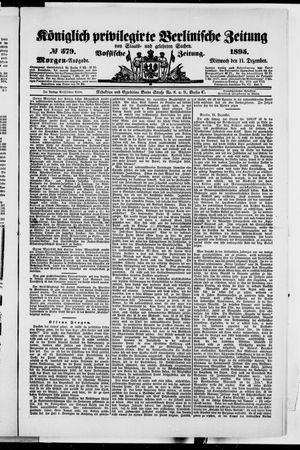 Königlich privilegirte Berlinische Zeitung von Staats- und gelehrten Sachen vom 11.12.1895
