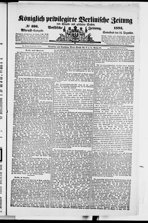 Königlich privilegirte Berlinische Zeitung von Staats- und gelehrten Sachen vom 14.12.1895