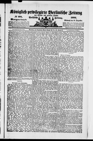 Königlich privilegirte Berlinische Zeitung von Staats- und gelehrten Sachen vom 18.12.1895