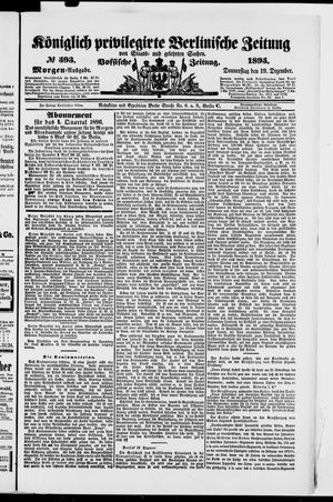 Königlich privilegirte Berlinische Zeitung von Staats- und gelehrten Sachen vom 19.12.1895