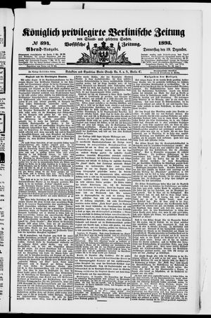 Königlich privilegirte Berlinische Zeitung von Staats- und gelehrten Sachen vom 19.12.1895