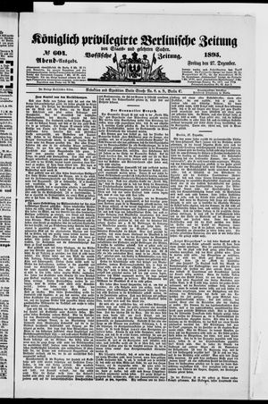 Königlich privilegirte Berlinische Zeitung von Staats- und gelehrten Sachen vom 27.12.1895