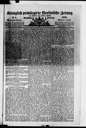 Königlich privilegirte Berlinische Zeitung von Staats- und gelehrten Sachen on Jan 3, 1896