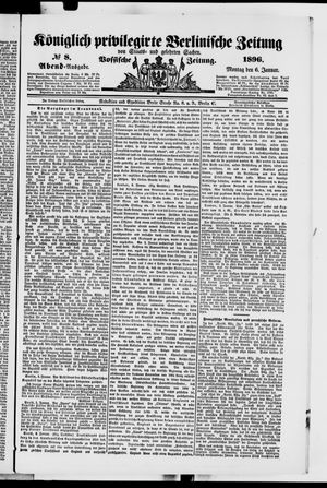 Königlich privilegirte Berlinische Zeitung von Staats- und gelehrten Sachen vom 06.01.1896