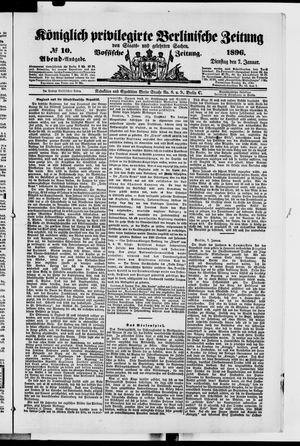 Königlich privilegirte Berlinische Zeitung von Staats- und gelehrten Sachen on Jan 7, 1896