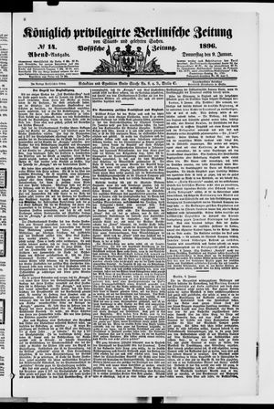 Königlich privilegirte Berlinische Zeitung von Staats- und gelehrten Sachen on Jan 9, 1896
