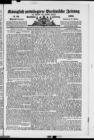 Königlich privilegirte Berlinische Zeitung von Staats- und gelehrten Sachen vom 10.01.1896