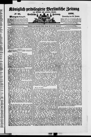 Königlich privilegirte Berlinische Zeitung von Staats- und gelehrten Sachen vom 16.01.1896