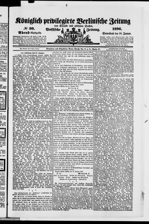 Königlich privilegirte Berlinische Zeitung von Staats- und gelehrten Sachen on Jan 18, 1896