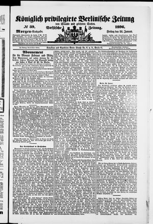 Königlich privilegirte Berlinische Zeitung von Staats- und gelehrten Sachen on Jan 24, 1896