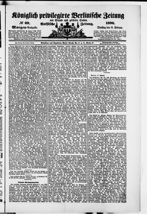 Königlich privilegirte Berlinische Zeitung von Staats- und gelehrten Sachen on Feb 11, 1896