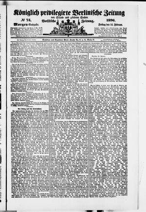 Königlich privilegirte Berlinische Zeitung von Staats- und gelehrten Sachen vom 14.02.1896