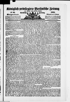 Königlich privilegirte Berlinische Zeitung von Staats- und gelehrten Sachen on Feb 19, 1896